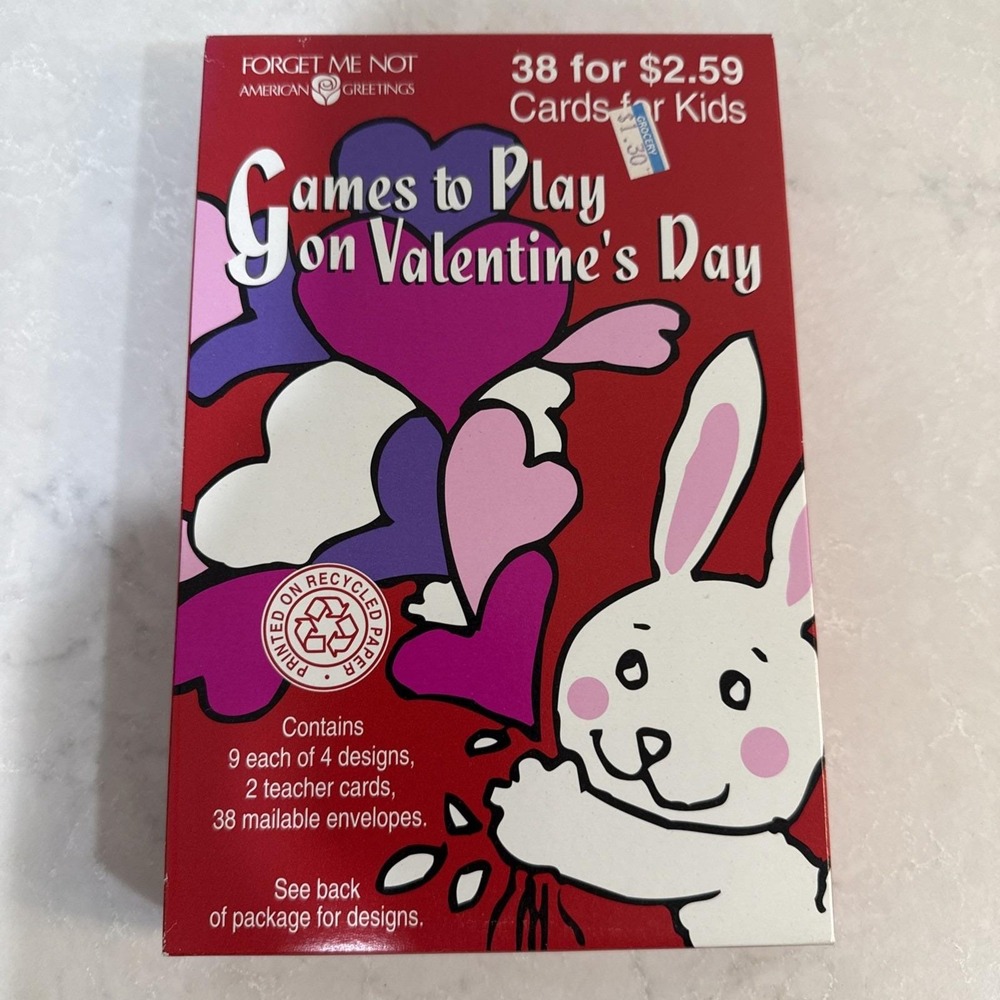 Vtg NOS American Greetings Games to Play on Valentines Day Cards FVJTR-005W